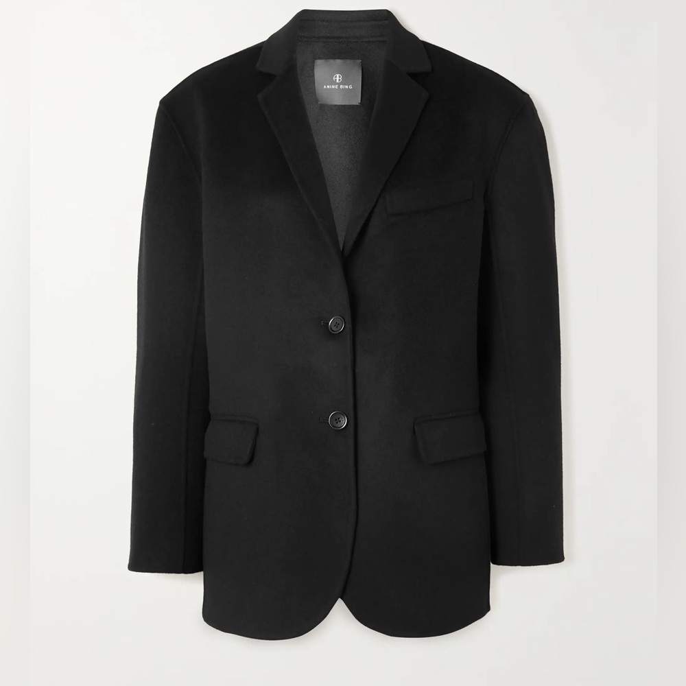 ANINE BING Quinn Midweight Blazer Black